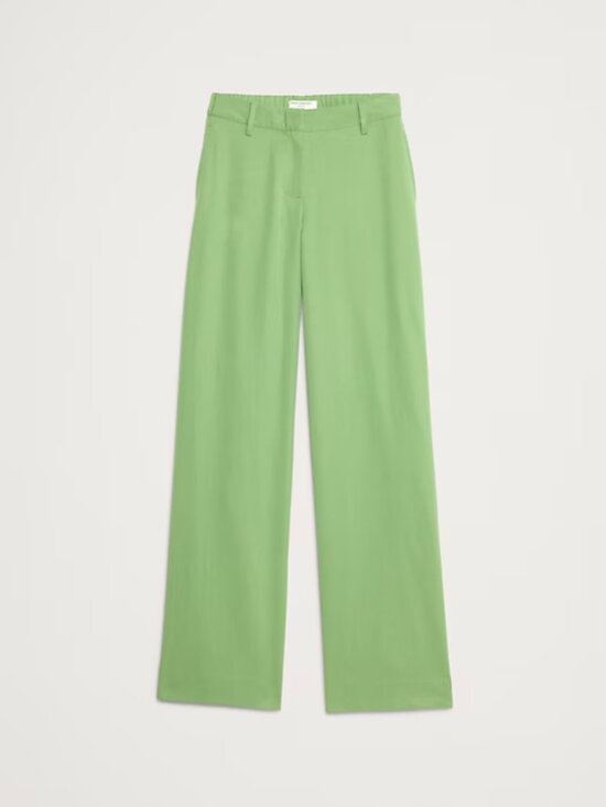 Banana Republic Pants - Banana Republic The Everyday Wide-Leg Pant, M Petite, Jungle Fern Green